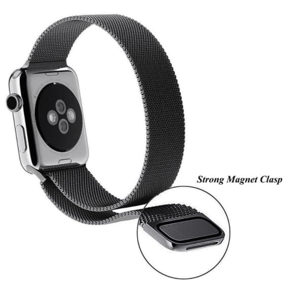 Milanese Loop metalliranneke Apple Watch 41/40/38 mm - Musta Musta Musta