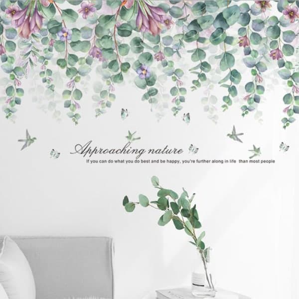 IC Stora Natur Gröna Löv Väggdekaler Vardagsrum Sovrum DIY