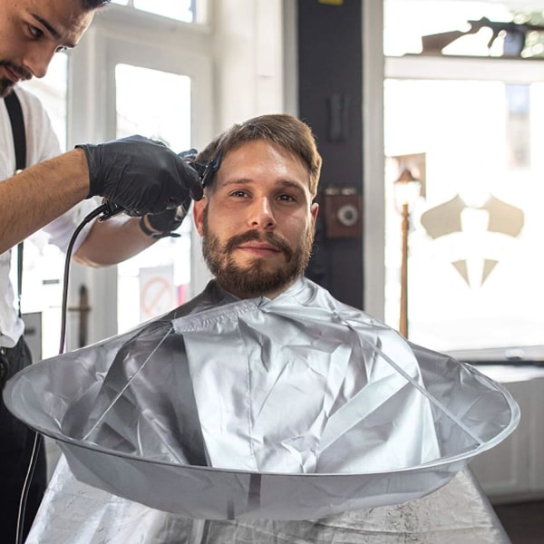 Hair Cutting Cape, 2. hopfällbart paraply Barber Cape Frisyrkappor for voksne 70cm