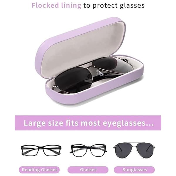 5 - cm - Purple - Universal - Sunglasses Case - Hard - Glasses Case - Large - Simple - Stylish - Strong - Durable