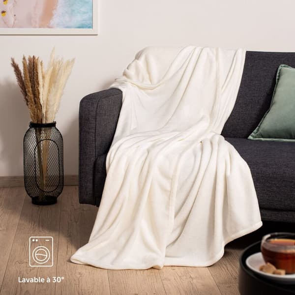 Fleecetæppe 150 x 200 - Grå, Sofatæppe, Hygge - Tykt, Fluffy, Blødt og Varmt - Høj Kvalitet NPTERBL