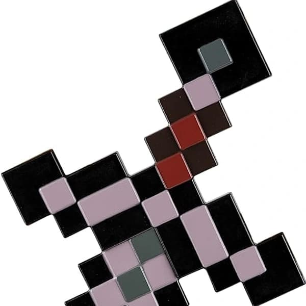 Minecraft Netherite-svärd, officiell Minecraft-kostymaccessoar för barn, videospelsdräkt i en storlek