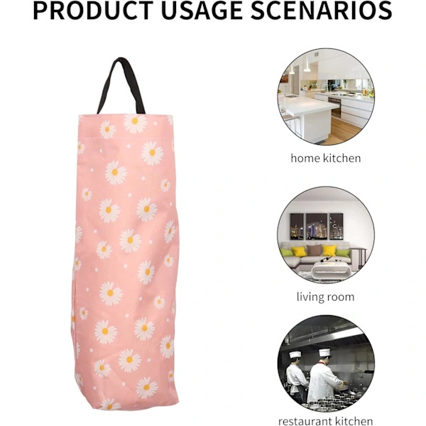 2-pack Washed Plastic Bags with Foldable Wall Mount, ZQKLA