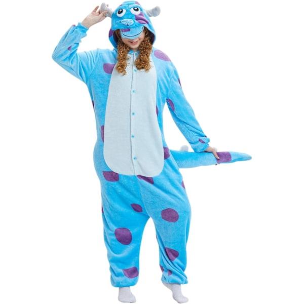 Damonesies, Herronesies för vuxna, Pyjamasonesies, Enhörning, Flanellpyjamas, Djuronesies, 3D-huvad pyjamas, Halloween, Juldräkter Sullivan S