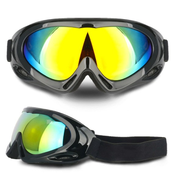 IC Professionella Skidglasögon UV400 Skydd snøsykkel, svart
