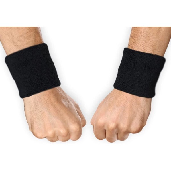 IC Armband - Svettband Armband för träning - Mjuk fuktabsorberande bomullsfrotté Svettband för kvinnor & män
