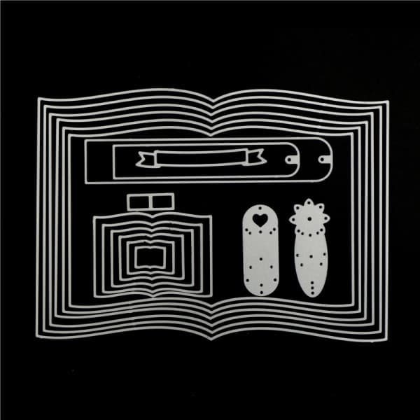 IC Vivid Books Ram Tilpasset Stencil Metal ting Dies DIY Scrapb
