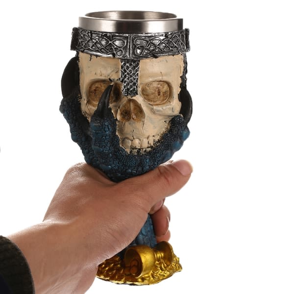 Skull vinglas (harts) 1 st