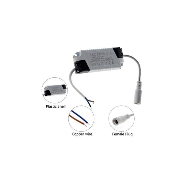 2x LED-drivare, 4-7W transformator för LED-taklampa, LED-panelströmförsörjning, DC-kontakt för LED-taklampa (4-7W), från DEBUNS