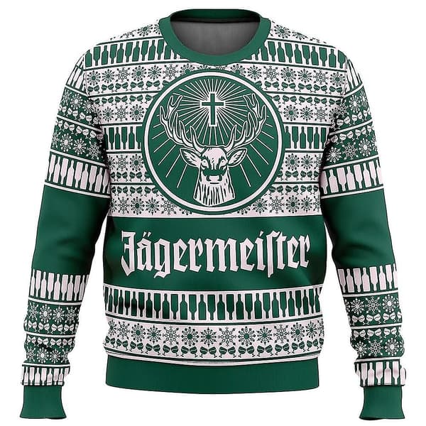 Jagermeister Jultrøje Pullover Mænd 3D Trøje Topper 1 1 1 2XL