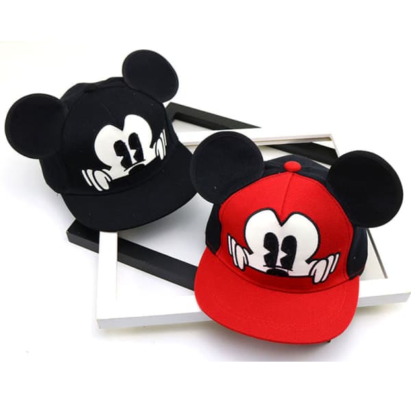 Barn Mickey Mouse Øre Tegneserie Baseball Kasket Drenge Piger Snapback Mesh Solhat