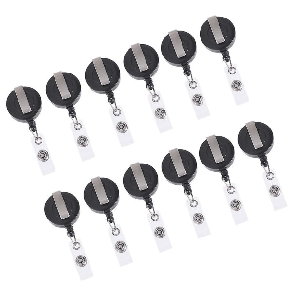 12 stk ID-kort Sykepleier Badge Holder Badge Reel Svingbart Klipp Navnetag Klipp Navn Badge Reels Id Daglig Holder 11*3.2cm IC