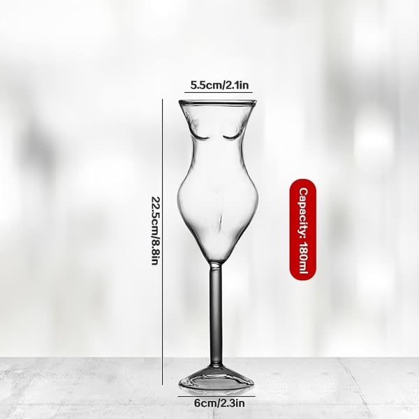 4 st Novelty vinglas, nakna kvinnor cocktailglas