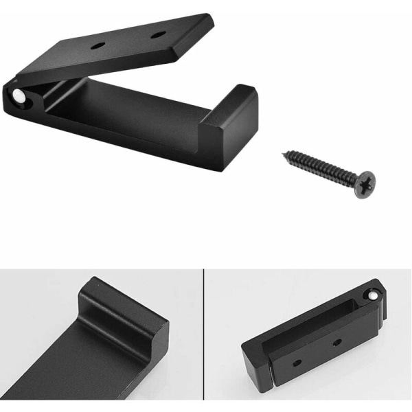 IC Aluminiumlegering Väggmonterad Klädkrok 90° Vikbar Klädkrok Med Skruvar Badrum Väggmonterat Skrivbord Garderob Badrum, 4st