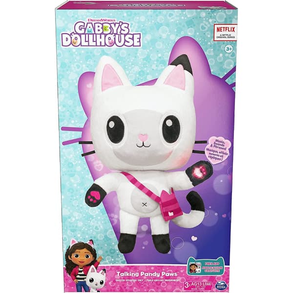 IC Dhrs Gabby's Dollhouse, 10-tuuman Talking Pandy Paws -pehmolelu -1