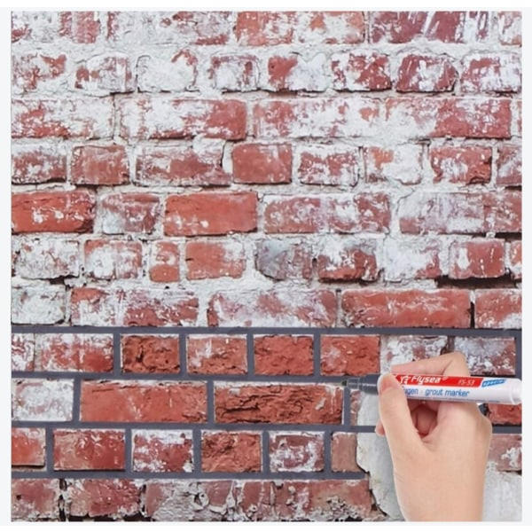 IC Kakelfogpenna Wall Grout Restorer Pen Repair Marker Grout Filler Penna för väggkakelrestaurering Badrumsgolv (mörkgrå)
