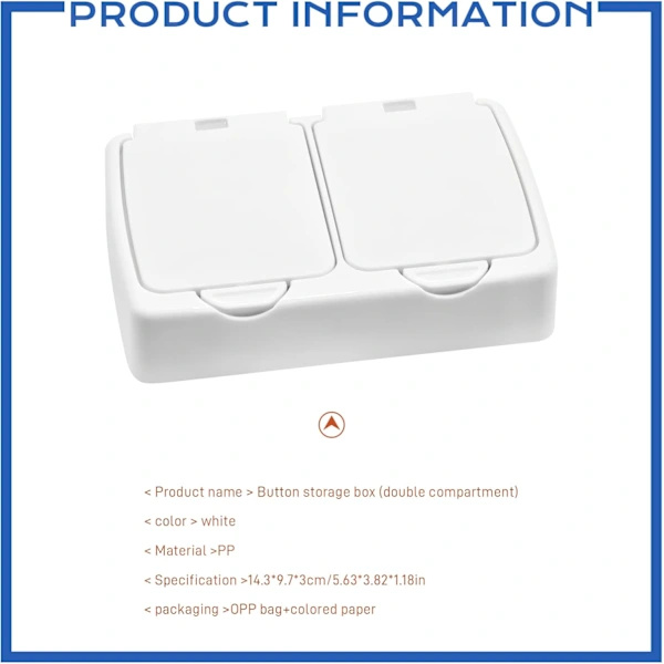 Small White Plastic Storage Box with Lid