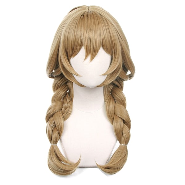 IC Cosplay Genshin Impact Lisa 60cm Låst vågigt hår Peruk Bangs Hall oensize