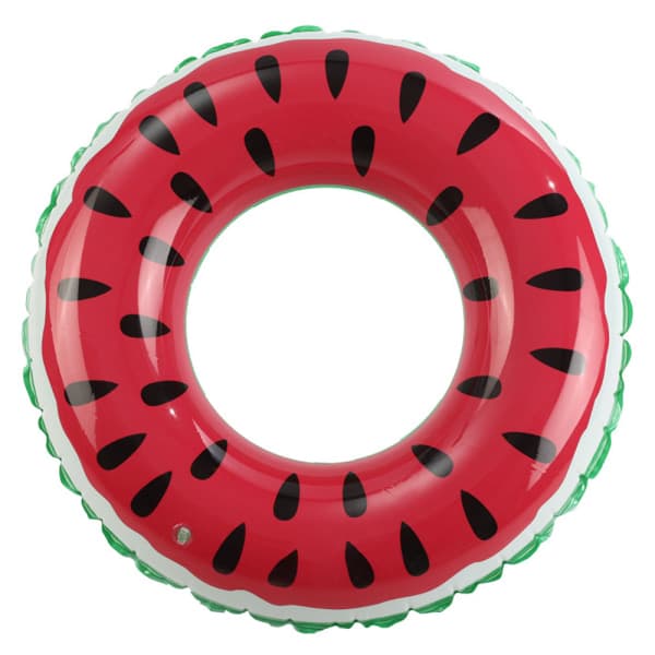 IC Vattenmelon Pool Floats Sommar Frukt Uppblåsbara Simringar Rör för Vuxna, 35,5 tum