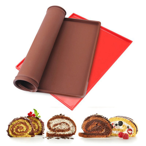 IC 1. multifunktionsbageform Non-Stick Silikon Bagemåtte Kage S Kaffe 30.5*25.5cm