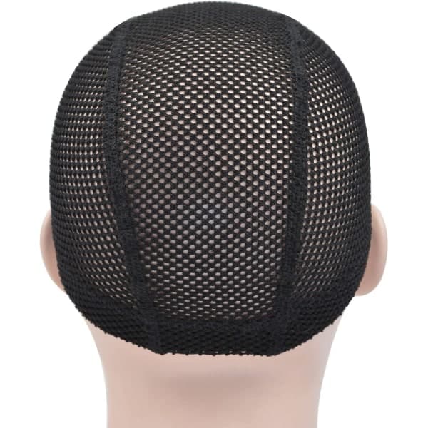 IC 2 stk Svart Spandex Mesh Dome Parykkhette