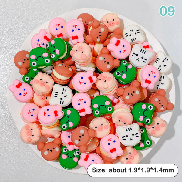 IC 10 kpl Kawaii-piirroshahmoja Hartsi Mix Litteät Takapuolen Tarvikkeet DIY Cr 09 10kpl