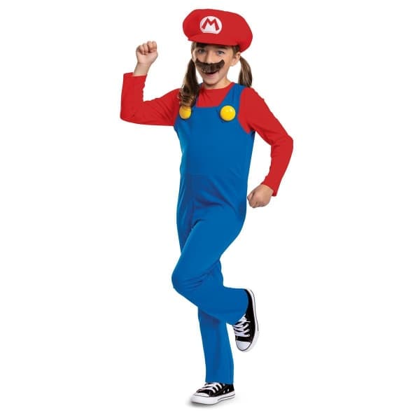 IC Super Mario Kostyme Z MultiColor M 7-8 år