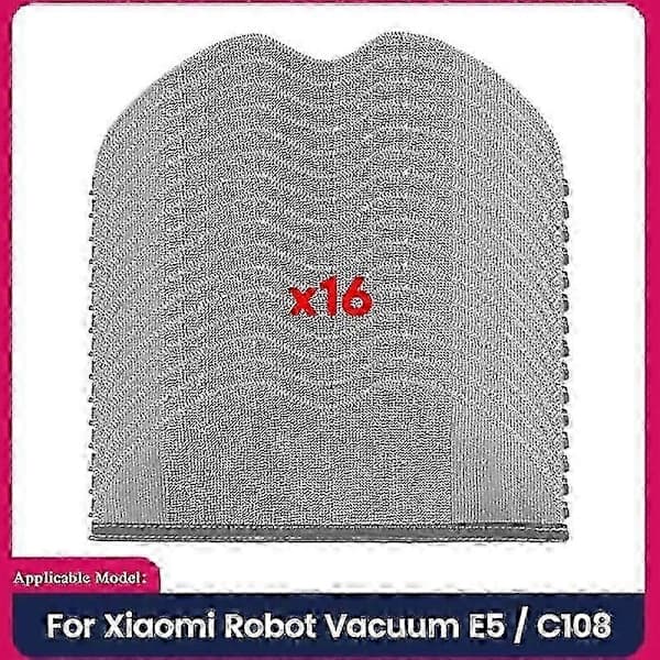 Mopper til robotstøvsuger E5 / C108 Robotstøvsuger Tilbehør Vaskbare Mikrofiber Moppeklude 16 STK