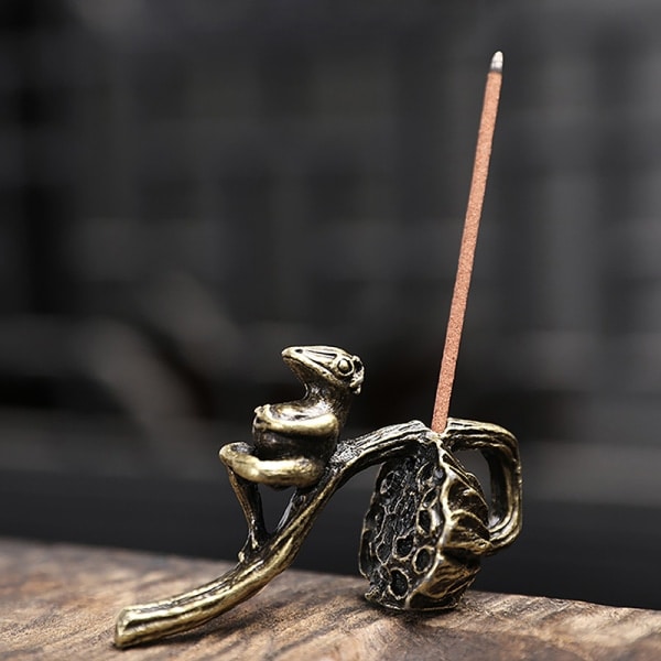IC Groda Staty Rökelse Stick Hållare Heminredning Mini Portable A1