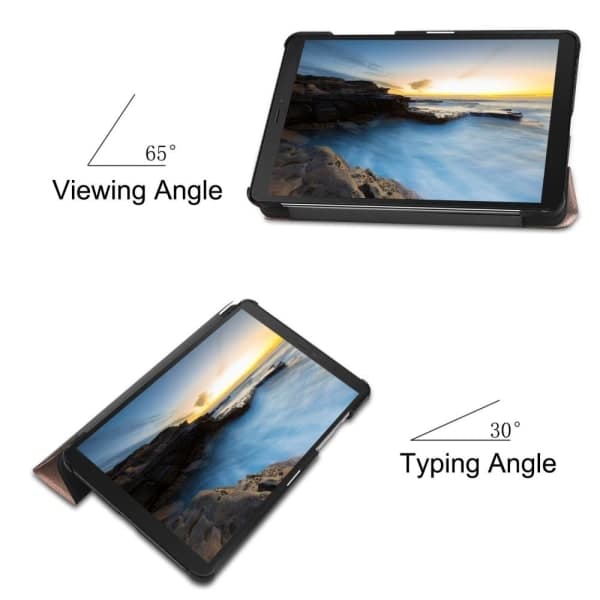 IC Samsung Galaxy Tab A 8.0 - Tri-Fold Etui - Roséguld Roséguld Roséguld