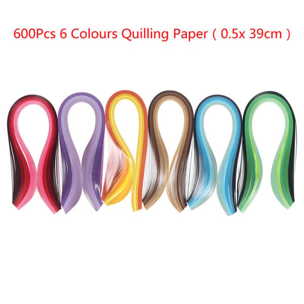14 stk Papir Quilling Sæt 6 Gradient Farver 600 Strimler Quilling Multicolor
