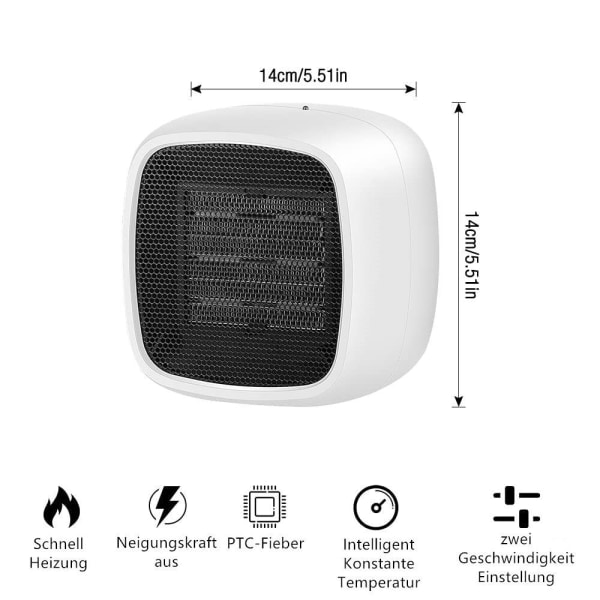 IC NOE Varmeblæser, sekundær varmeeffekt 450/800 watt