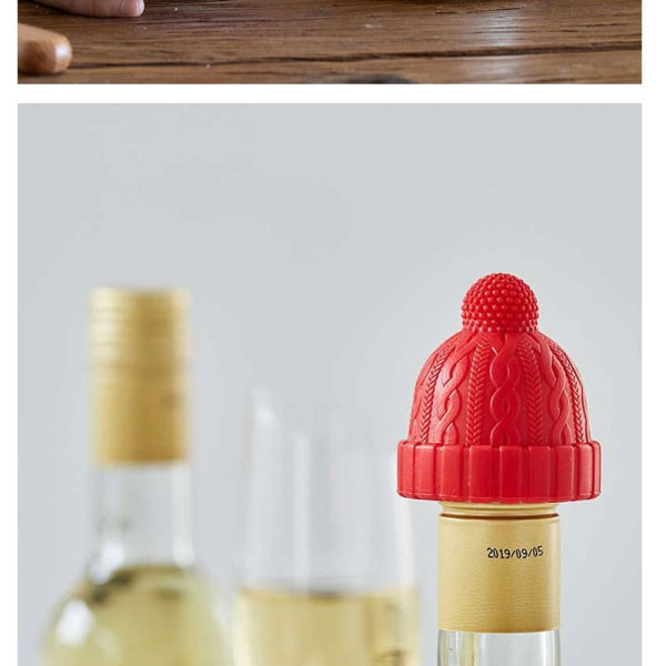 IC Silikonflaskpropp Beanie Cap Dekorativ flaskpropp Korkbyte för vindryck