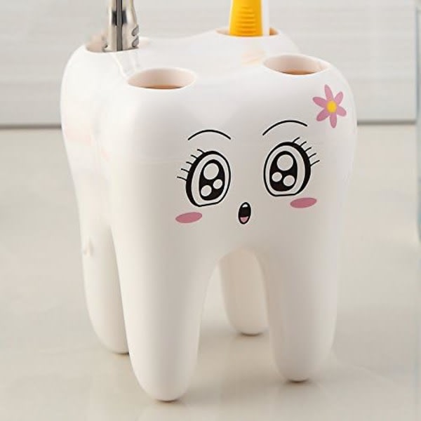 IC Söt tecknad 4-håls tandborsthållare Hållare Badrumständer för barn