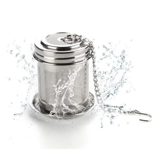 IC Teinfusionsapparat, tesil Mesh tefilter 304 rustfrit stål Fantastisk bikakedesign med forlænget kæde-krog til brygning