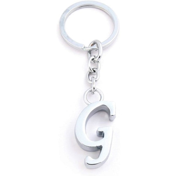 Letter Simple Alphabet Charm Nyckelring, Nyckelring, Bag Charm (G) IC