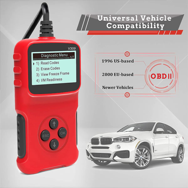 IC Bil OBD2 Scanner Motorfelkodläsare