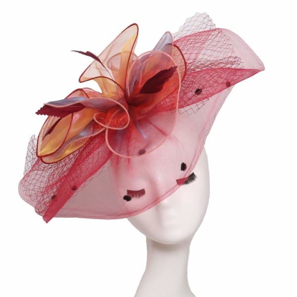 IC CNE Kvinders Kentucky Derby Hat Organza Hatte To-Vejs