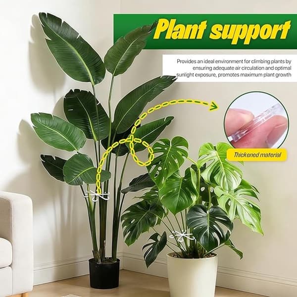 Växtstöd 4-pack, transparenta klätterstöd för inomhus- och utomhusväxter, tomat, ros, monstera, murgröna, osynlig blomhållare