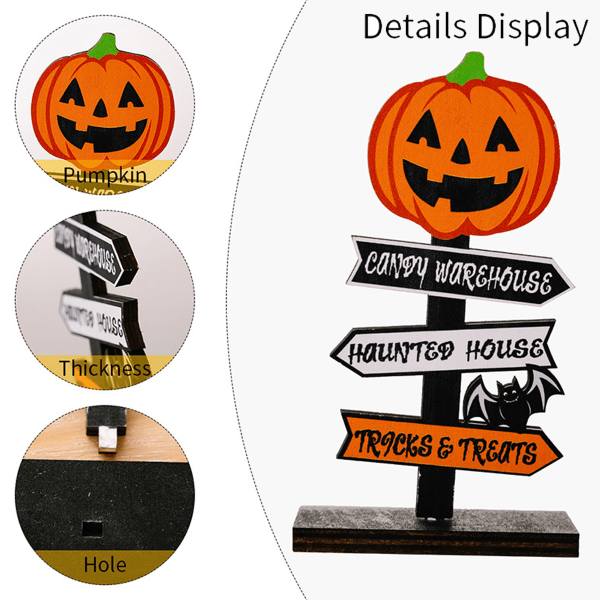 IC Happy Halloween træ midtpunkt skilte - Halloween bord