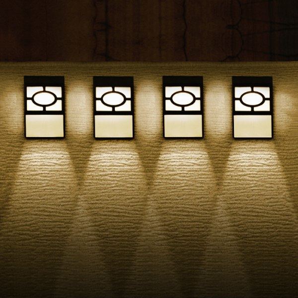 IC Solcellehegnlys Udendørs Regnfast Sol Retro Vægl lampe 1. hvid lys