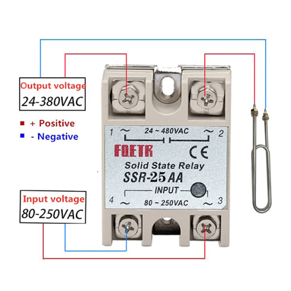 IC Enfas halvledarrelä SSR DC-styrd AC-spänning Reg SSR-40AA