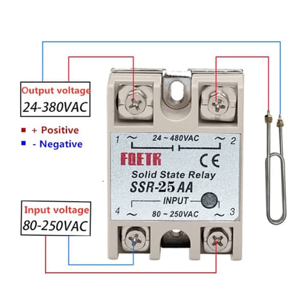IC Enkeltfaset halvlederrelæ SSR DC-styret AC-spænding Reg SSR-40AA