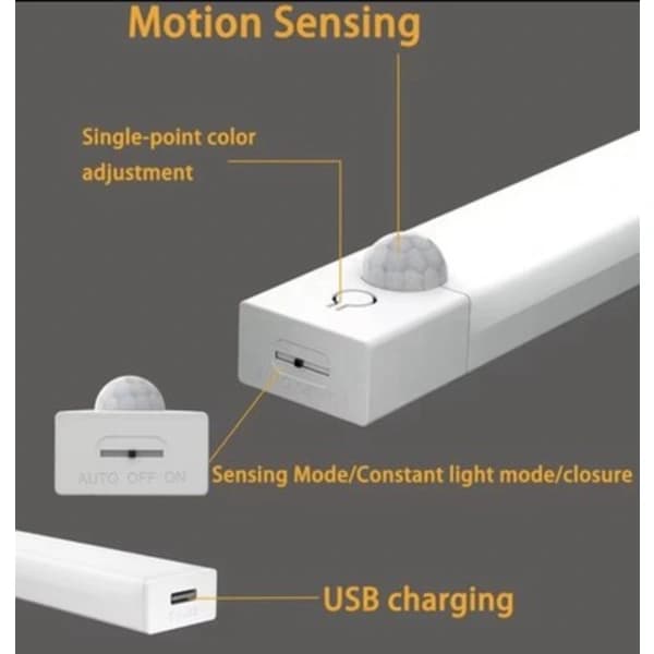 [USB Rechargeable LED Lamp] Wireless Motion Sensor Light | Three-Tone Lighting