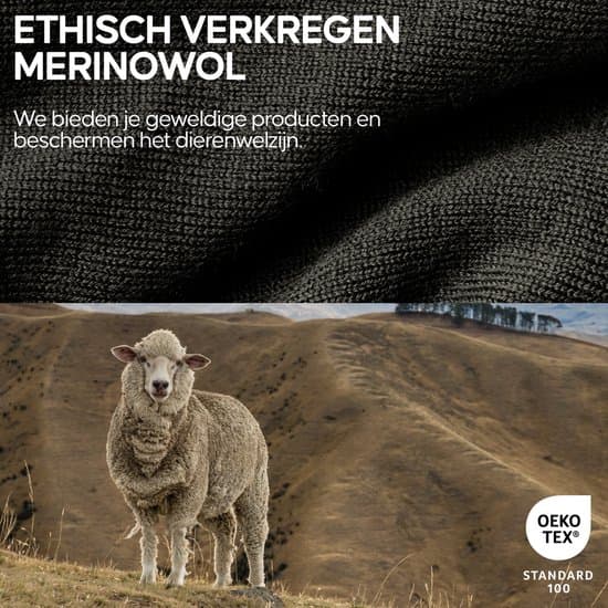 DANISH ENDURANCE Merinould Tørklæde, Blødt Ribstrikket Unisex Vintertørklæde til Mænd og Kvinder, Mørkegrå