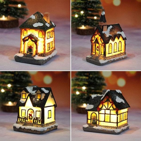 IC LED Julehus Oplyst Juleby Jul D