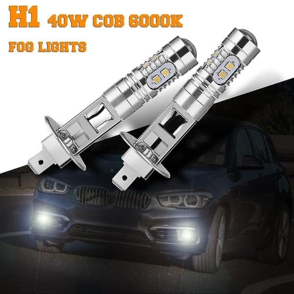 IC 4 stk H1 LED Forlygter Dimkørsel Pærer 6000k Super