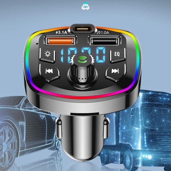 IC CNE Bluetooth 5.0 FM-lähetin, auton MP3-soitin, handsfree