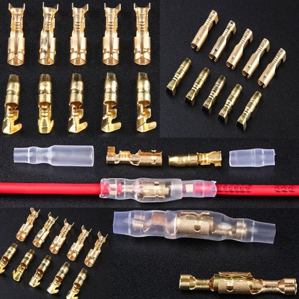 IC ringkabelskor Kabelskor Runda Bullet Connectors Kit 400st, 3,9 mm