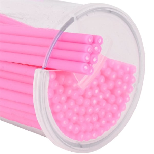 IG 100 Count disponibel mikroapplikatorborste för ansiktssminkning Pink
